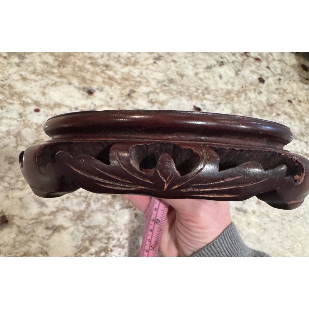 Vintage Chineses Carved Wood lamp Base - Picture 6 of 6